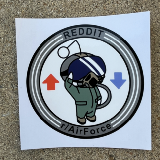 White /r/AirForce sticker