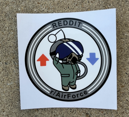 White /r/AirForce sticker